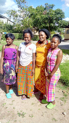 College pioneers, from left, are Silvia, Mirriam, Esther, and Rachel.